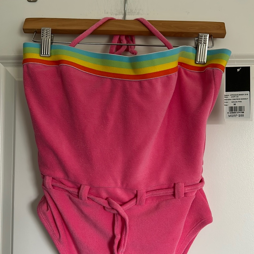 JUICY COUTURE ONE PIECE SWIMWEAR SWIMSUIT SIZE M MSRP $88.00 NWT - Picture 4 of 6